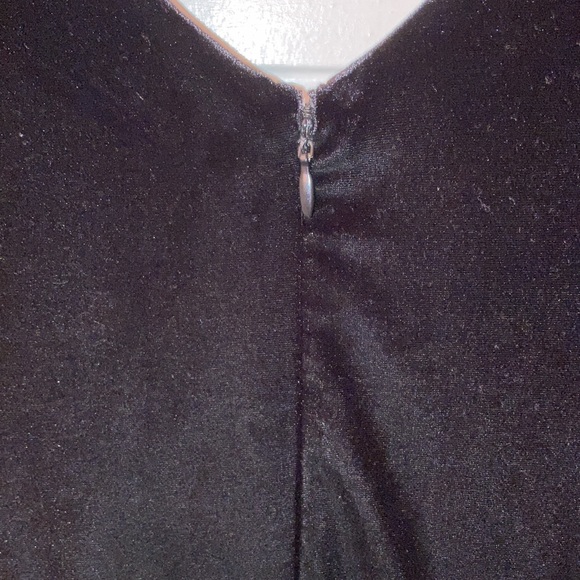 DKNY Black Velvet Satin Trim Dress black size 12 - Picture 8 of 8